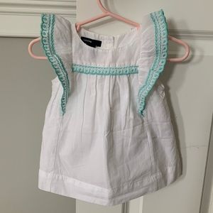 Baby Gap 0-3 Month White Embroidered Dress